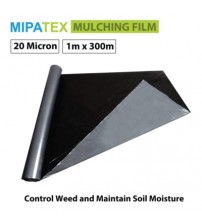 Mipatex Virgin Mulching Film 20 Micron 1m x 300m (Black) 